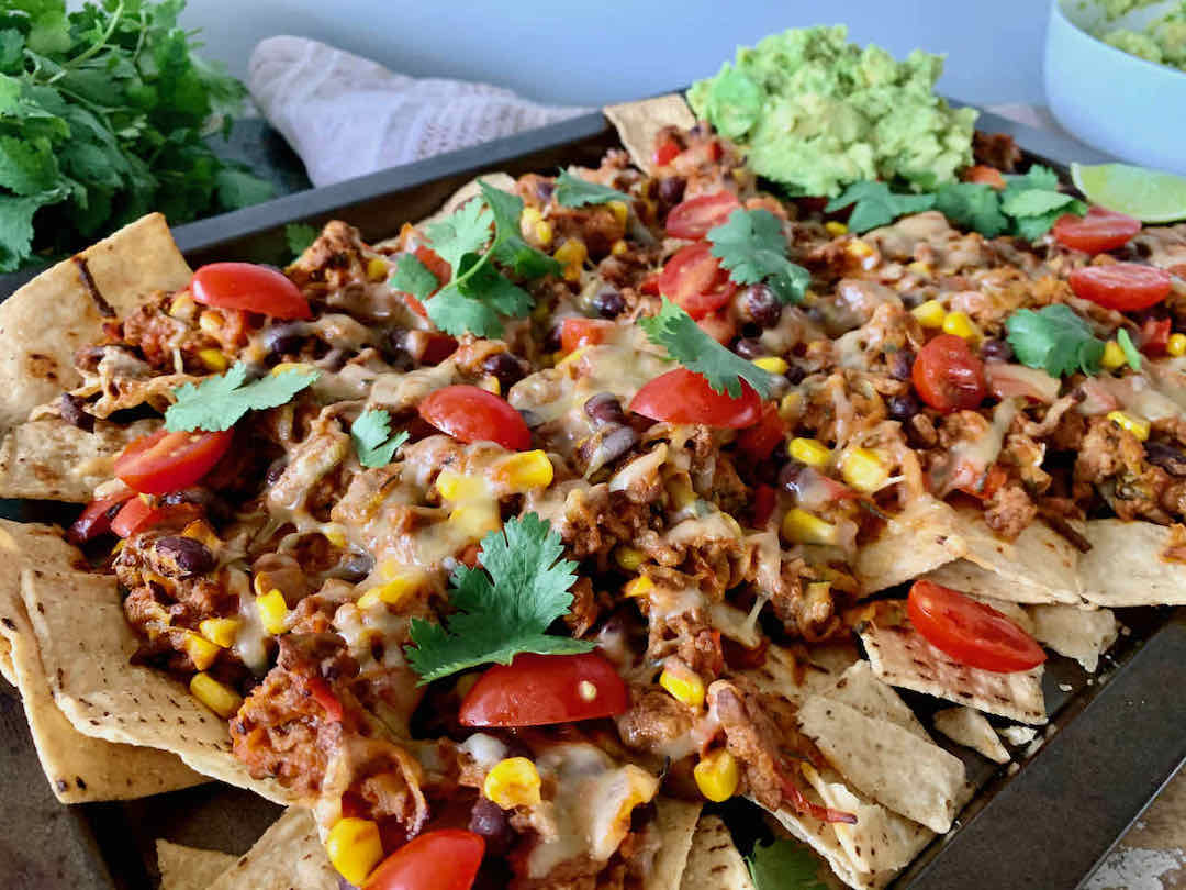 veggie loaded nachos tray